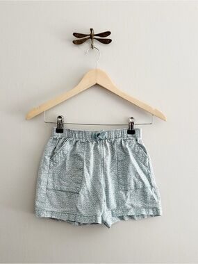 Tea Floral Linen and Cotton Elastic Waist Girls Shorts size 10 years